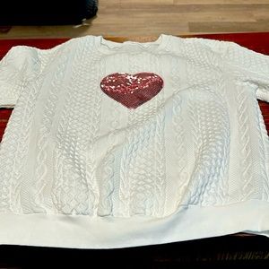 SHEIN sweater VALENTINES Theme size 0XL.  Never worn.